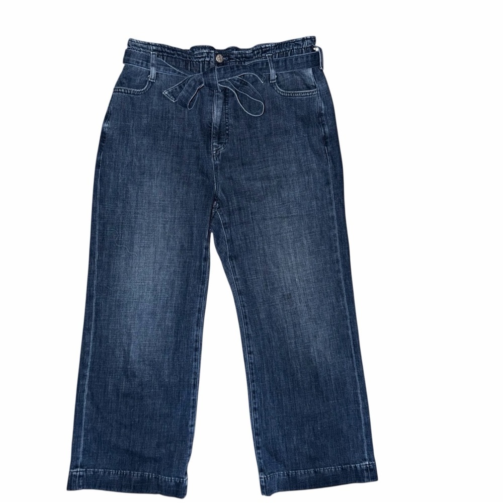 J. Crew Wide Leg High Rise Belted Jeans Size 31